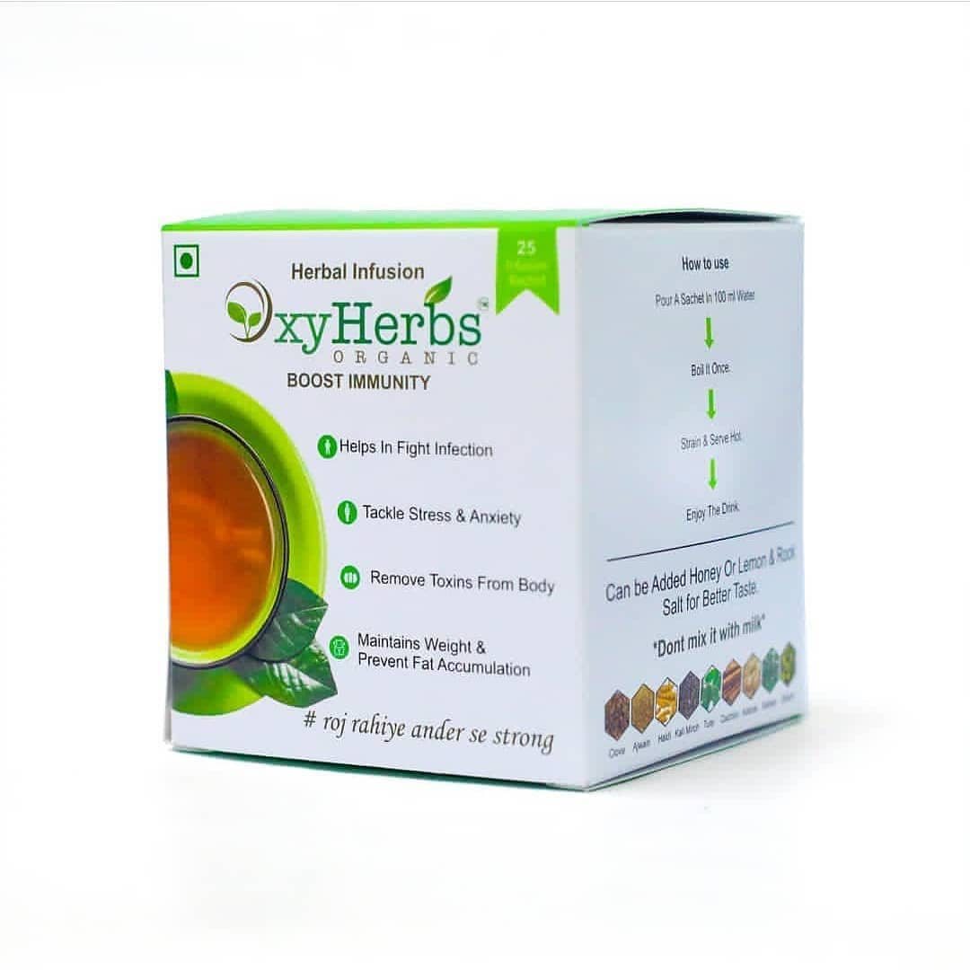 OxyHerbs Organic Tea Packaging